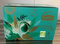 Mängden socker i Lipton Assortiment Bio avec Mug Réutilisable en Bambou 6 Thés Noirs & Verts Aromatisés 48 Sachets Pyramid®