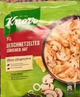 Mängden socker i Fix Geschnetzeltes Züricher Art