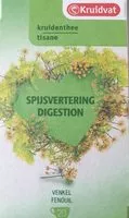 Mängden socker i Kruidvat Tisane Digestion Fenouil