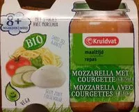 Mängden socker i Aliment pour bébé; repas avec pâtes, mozzarella et courgettes