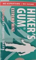 Mängden socker i Hiker's Gum extreme mint