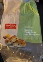 Mängden socker i Butter Brötchen mit Rosinen