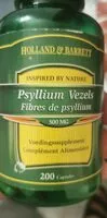 Mängden socker i Fibres de psyllium