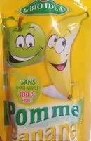 Mängden socker i Dessert Fruits Pomme Banane
