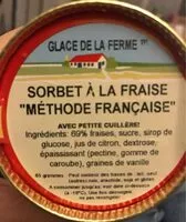 Mängden socker i Sorbet à la fraise "Méthode Française"