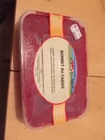 Mängden socker i Sorbet au cassis