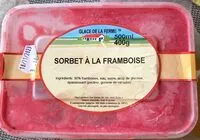 Mängden socker i Sorbet à la framboise