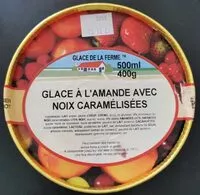 Mängden socker i Glace Amande noix caramélisées