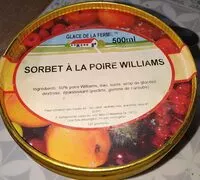 Mängden socker i sorbet a la poire williams