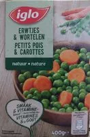 Mängden socker i Iglo petits pois & carottes nature.