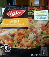 Mängden socker i Iglo paella met garnalen en kipfilet