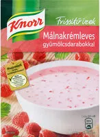 Mängden socker i Málnakrémleves gyümölcsdarabokkal