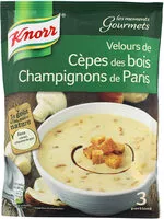 Mängden socker i Knorr Moments Gourmets Soupe déshydratée Velours de Cèpes Champignons 91g 3 Portions
