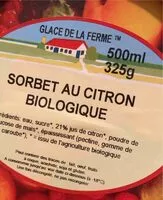 Mängden socker i Sorbet au citron