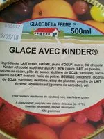 Mängden socker i Glace avec Kinders