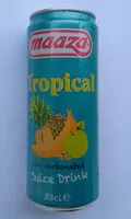 Mängden socker i Maaza tropical non carbonated juive drink