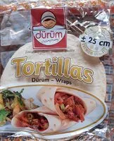 Mängden socker i Tortillas Dürüm Wraps 25 cm