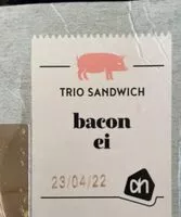 Mängden socker i Trio Sandwich - bacon and egg
