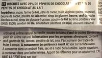 Mängden socker i Choc chip cookie