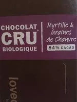 Mängden socker i Chocolat 84% Myrtille Chanvre