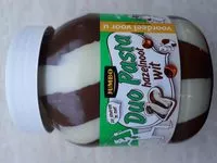 Mängden socker i Duo Pasta Hazelnoot Wit