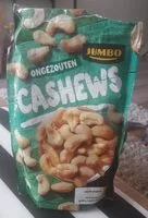 Mängden socker i Ongezouten Cashew