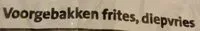 Mängden socker i Voorgebakken frites