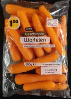 Mängden socker i Geschrapte wortelen