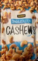Mängden socker i Gebrande cashewnoten, ongezouten