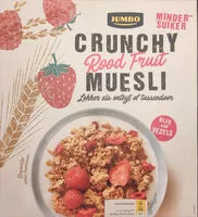 Mängden socker i Crunchy Muesli Rood Fruit Minder Suiker