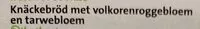 Mängden socker i Volkoren biologisch knackebrod