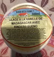 Mängden socker i Glace a la vanille de madagascar avec kinder bueno