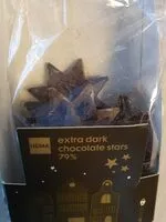 Mängden socker i Extra dark chocolate stars 79%