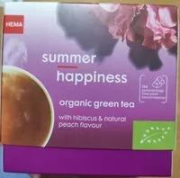 Mängden socker i Summer happiness organic green tea