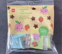 Mängden socker i Organic fruit snack