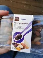 Mängden socker i Raw nuts & raisins