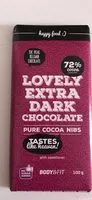 Mängden socker i Lovely extra dark chocolate