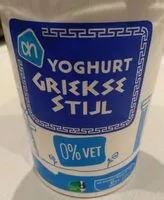 Mängden socker i Yoghurt Griekse Stijl 0% Vet