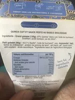 Mängden socker i Quinoa Cuit Et Sauce Pesto Au Basilic Biologique