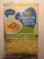 Mängden socker i Biologische belegen kaas 50+ geraspt