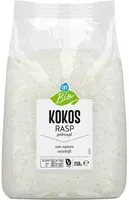 Mängden socker i Kokosrasp gedroogd
