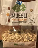 Mängden socker i Muesli fruit & noten