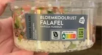 Mängden socker i Bloemkoolrijst met falafel