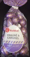 Mängden socker i Œufs au chocolat au lait praliné/caramel