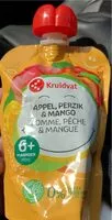 Mängden socker i Purée pommes peche mangue