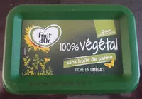 Mängden socker i Fruit d'Or 100% végétal