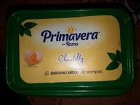 Mängden socker i Margarina Primavera Chantilly Chantilly pasteurizada con sal