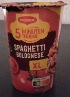 Mängden socker i 5 Minuten Terrine Spaghetti Bolognese