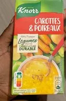 Mängden socker i Knorr Soupe Liquide Carottes & Poireaux 50 cl