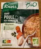Mängden socker i Knorr Soupe Déshydratée Bio Poule aux Vermicelles 36g
